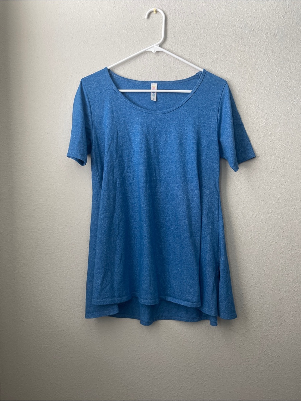 Blue Women's Short Sleeve Swing Top
